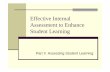 Effective Internal Assessment to Enhance Student Learning · During assessment Checklists or rubrics to comment on the content and organization of the essay (student) ... Four-step