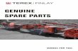 GENUINE SPARE PARTS - Terex Finlay, Portafill, Rapid ... · SPARE PARTS CRUSHER SPARE PARTS u Introduction u u u u u u u C-1540 Only Terex Finlay Spare Parts are created specifically