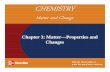 Notes 3.1 Properties of Matter - mcknightchs.weebly.com · Section 3.1 Properties of Matter Section 3.2 Changes in Matter Section 3.3 Mixtures of Matter Section 3.4 Elements and Compounds