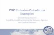 VOC Emission Calculation Examples...VOC Emission Calculation Examples Mecklenburg County Land Use and Environmental Services Agency Air Quality Division VOC Emission Calculations What