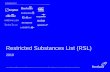 Restricted Substances List (RSL) - Pentland Brands · the AFIRM RSL that are restricted under the Pentland Brands RSL: • Isocyanates • Antimicrobial guidance • Substances listed