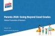 Parents 2018: Going Beyond Good Grades · their Child’s Achievement LEARNING HEROES: GOING BEYOND GOOD GRADES • 9 “THE DISCONNECT” Learning Heroes’ research reveals that