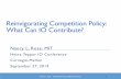 Reinvigorating Competition Policy: What Can IO Contribute? 9/27/2019 آ  Reinvigorating Competition Policy: