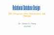 ER-Diagram into Relational DB Designeecs.csuohio.edu/~sschung/cis430... · 2017-02-04 · ER-Diagram into Relational DB Design Dr. Sunnie S. Chung CIS430. 9.3. Process of Database