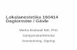 Lokalanestetika 160414 Dagkirmöte / Gävle · Lokalanestetika 160414 Dagkirmöte / Gävle . Metha Brattwall MD, PhD . Sahlgrenska/Mölndal . Anestesiolog, Algolog