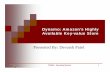 Dynamo: Amazon’s Highly Available Key-value Storecourses.cs.vt.edu/.../Student-Presentations/Dynamo-Patel.pdf · 2012-11-27 · Dynamo CS5204 – Operating Systems Introduction