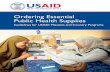 Ordering Essential Public Health Supplies · Arlington, Va.: USAID | DELIVER PROJECT, Task Order 5. Abstract USAID’s Ordering Essential Public Health Supplies: Guidelines for USAID
