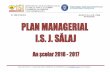 INSPECTORATUL ŞCOLAR JUDEŢEAN SĂLAJ Loc. Zalău, str. … Managerial_2016_2017.pdf · 2016-09-13 · 4 Plan Managerial ISJ Sălaj 2016-2017 Domeniu prioritar al vieţii sociale,