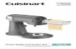 Pasta Roller and Cutter Set PRS-50 - Nexcess CDN Pasta... · Pasta Roller and Cutter Set INSTRUCTION BOOKLET AND RECIPES PRS-50 For your safety and continued enjoyment of this product,