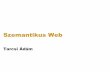 Szemantikus webade.web.elte.hu/Szemantikus_Web.pdf · 2013-05-06 · Keresés evolúció Az információ, mint kavicsok a homokban. Kereséshez fel kell túrni a homokozót: Web bot