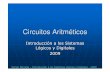 Circuitos Aritm éticos - UNLPcatedra.ing.unlp.edu.ar/electrotecnia/islyd/Tema 8 Circuitos aritmeticos 2009.pdf · Circuitos Aritm éticos Introducción a los Sistemas Lógicos y