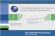 Promoting Application Security within Federal Government · OWASP 5 Application Security Best Practices Application Security Training for Developers/Managers ... V3 - Session Management