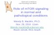 Role of mTOR signaling in normal and pathological conditions 11-29-16 11AM MTOR Slides - Macklin...•Objectives: –Describe the role of the PI3-kinase/Akt/mTOR pathway in normal