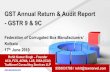 GST Annual Return & Audit Report - GSTR 9 & 9Ceicbma.com/gst2017/EICMA-Annual-Return-PPT.pdf · GST Annual Return & Audit Report - GSTR 9 & 9C Rohit Kumar Singh –Founder ACA, FCS,