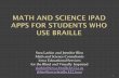 Using the iPad in Math and Science for Students Who Are Visually … · Talking Calculator $1.99 Jumbo Calculator free Scientific Talking Scientific Calculator $4.99 CalcMadeEasy