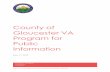 County of Gloucester VA Program for Public InformationCOUNTY OF GLOUCESTER VA PROGRAM FOR PUBLIC INFORMATION - JUNE 2015 5 Gloucester County Building Inspections Department is a participating