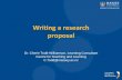 Writing a research proposalowll.massey.ac.nz/pdf/Writing-the-Research-Proposal...women writers in Philippine literature classes. Who were they? What did they write? Did their writing