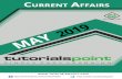 Current Affairs May 2019 - tutorialspoint.com · Rakesh Sharma, Bajaj Auto Executive Director and also a representative of SIAM (Society of Indian Automobile Manufacturers) elected