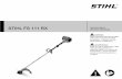 STIHL FS 111 RX Owners Instruction Manual · STIHL FS 111 RX WARNING Read Instruction Manual thoroughly before use and follow all safety precautions – improper use can cause serious