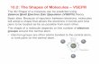 10.2: The Shapes of Molecules – VSEPRjan.ucc.nau.edu/~ah476/videonotes/VSEPRnotes.pdf · 2015-11-10 · 10.2: The Shapes of Molecules – VSEPR! The 3D Shape of a molecule can be