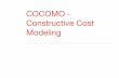 COCOMO - Constructive Cost Modeling...spm - ©2014 adolfo villaﬁorita - introduction to software project management The COCOMO model • A family of empirical models based on analysis