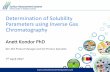 Determination of Solubility Parameters using Inverse Gas ... 06 Kondor.pdf · Determination of Solubility Parameters using Inverse Gas Chromatography Anett Kondor PhD IGC-SEA Product