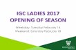 IGC LADIES 2017 OPENING OF SEASON - Indooroopilly Golf Club · Bridge & Mahjong • Charity Day March 13 • Duplicate bridge is held on the second Monday of every month at 9.45am.