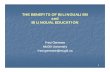 THE BENEFITS OF BILINGUALISMTHE BENEFITS OF …ecoleprinceton.org/doc/FredGeneseePresentation.pdf · THE BENEFITS OF BILINGUALISMTHE BENEFITS OF BILINGUALISM and BILINGUAL EDUCATIONBILINGUAL