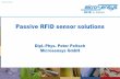 Passive RFID sensor solutions - Fraunhofer · Passive RFID sensor solutions 2 Content: 1. RFID system structure 2. Combination of RFID and sensor technology 3. Choice of carrier frequencies