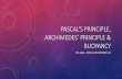 PASCAL’S PRINCIPLE, ARCHIMEDES’ PRINCIPLE...• Pascal [s Principle and Archimedes Principle apply to static fluid. Even though the fluid particles are in constant motion, the