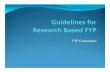 research based FYP guideline v3 - Multimedia FYP Report General Requirements The standard FYP report