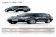Land Cruiser V8 - Toyota Hovorka · Land Cruiser V8 Ceník Standardní ceny Sol Lux Lux+ 5 sedadel výkon převodovka cena cena cena 4,5 l D-4D 200 kW 6 A/T 1 810 000 Kč 1 990 000