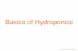 Basics of hydroponics II - Chaos Computer Club Basics of Hydroponics Basics of Hydroponics - Camp 2015