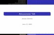 Classical Mechanics Numerical Example Discrete Mechanics Taylor …j2schmit/TALK.pdf · 2017-01-29 · Classical Mechanics Numerical Example Discrete Mechanics Taylor Variational