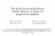 The Social Accounting Matrix (SAM): What is it? …...The Social Accounting Matrix (SAM): What is it? How is it adapted for MAMS? Inception workshop on “Strengthening Macroeconomic