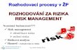 Rozhodovací procesy v ŽP ROZHODOVÁNÍ ZA RIZIKAstorm.fsv.cvut.cz/data/files/předměty/RPZ/06-Riziko.pdf+ Důsledky pomocí nástrojů rozhod. (např. matice rizik) Co je třeba