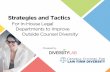 Strategies and Tactics - Law.com · 2019-05-20 · Strategy Tactics C. Mentoring & Sponsorship. Support the upward career trajectory of diverse outside counsel. Learn the partnership