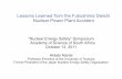 Lessons Learned from the Fukushima Daiichi …Lessons Learned from the Fukushima Daiichi Nuclear Power Plant Accident “Nuclear Energy Safety” Symposium Academy of Science of South