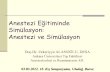 Anestezi Eğitiminde Simülasyon: Anestezi ve Simülasyon · 2017-11-07 · Anestezi Eğitiminde Simülasyon: Anestezi ve Simülasyon Doç.Dr. Zekeriyya ALANOĞLU, DESA Ankara Üniversitesi
