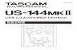 US-144mk2 OM-J RevB A5(ind) - TASCAM (日本)...TASCAM US-144MKII 5 第1章 はじめに このたびは、TASCAM USB 2.0 Audio/MIDI Interface US-144MKIIをお買いあげいただきま
