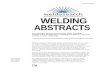 WELDING ABSTRACTS...Solutions for penetration problems when TIG welding two pieces of 17-4PH stainless steel (16%Cr, 4%Ni, 4%Cu) in a lap joint configuration using a lathe welding