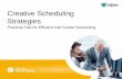 Creative Scheduling Strategies - Call Centre Helper · Creative Scheduling Strategies 2 Session Leaders Penny Reynolds is Co-Founder of The Call Center School where she heads up curriculum