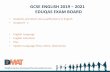 GCSE ENGLISH 2019 2021 EDUQAS EXAM BOARD · GCSE ENGLISH 2019 –2021 EDUQAS EXAM BOARD • Students will attain two qualifications in English • Graded 9 - 1 • English Language