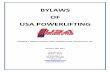 BYLAWS OF USA POWERLIFTING...BYLAWS OF USA POWERLIFTING FORMERLY AMERICAN DRUG FREE POWERLIFTING ASSOCIATION, INC. Revised: May 2017 Maintained by Bettina C. Altizer Altizer Law, P.C.