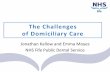 The Challenges of Domiciliary Care...Care home staff request a domiciliary visit for Mr K who is showing signs of stress and distress during oral care: Mr K, 77 years old Medical History