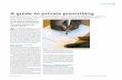 A guide to private prescribing - Allyson Pollock · 2015-03-17 · work governing private prescribing in the UK, including internet prescription services. It also highlights the need