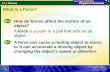 What Is a Force? How do forces affect the motion of … 12_1 notes2.pdf12.1 Forces How do forces affect the motion of an object? A force is a push or a pull that acts on an object.