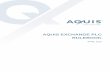 AQUIS EXCHANGE PLC RULEBOOK · Aquis Exchange PLC Rulebook v5.1 6 MTF. Trading Notice any notice published or issued by Aquis MTF, concerning Security list changes, or technical updates,