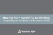 Moving from surviving to thriving - Governors State 7)/Student...آ  Moving from surviving to thriving: