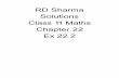 RD Sharma Solutions Class 11 Maths Chapter 22 Ex 22 23/11/2018 RD Sharma class 11 solutions Chapter 22 Brief Review of Cartesian System of Rectangular co-ordinates - Mycollegebag ...